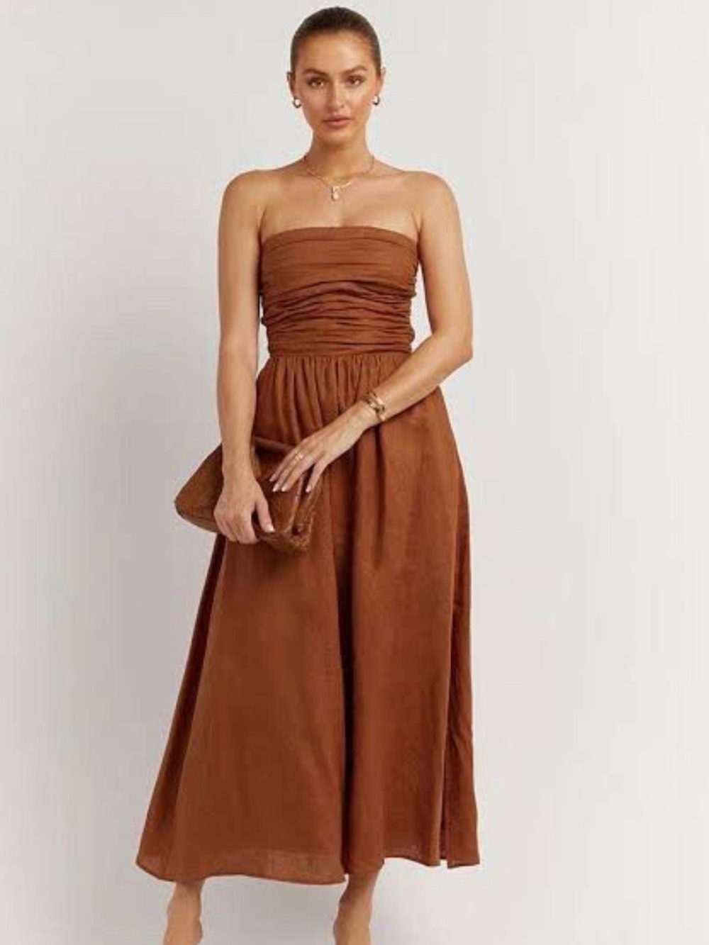 Dissh Lexi Linen Dress in Spice